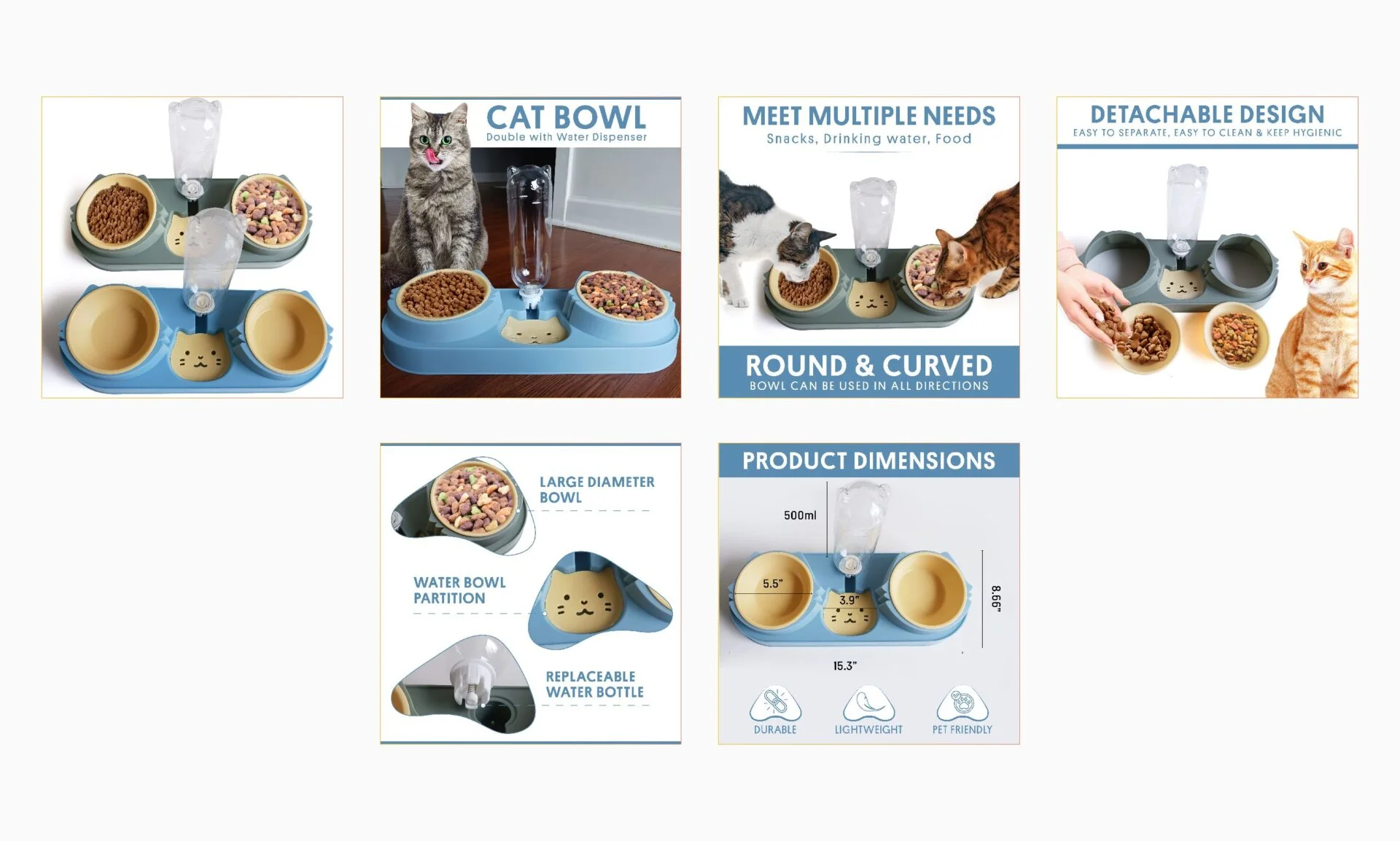 3-in-1 Cat Bowl Amazon images