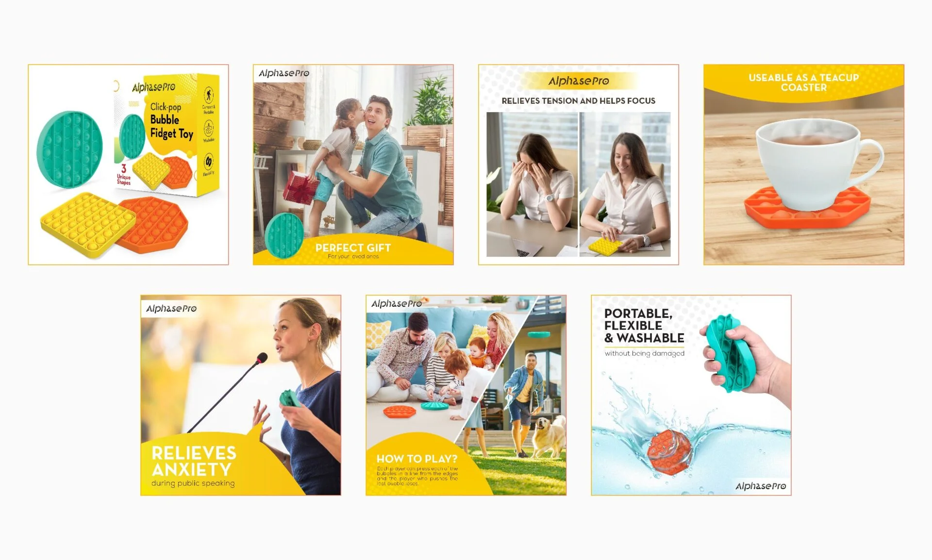 Bubble Fidget Toy - Amazon Listing Images